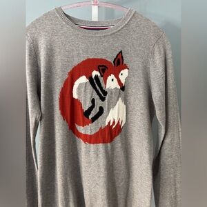 Tommy Hilfiger Gray Sweater with Red Fox Design